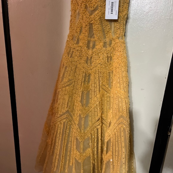 J mendel dandelion cocktail embroidered full skirt dress sample - Picture 1 of 2